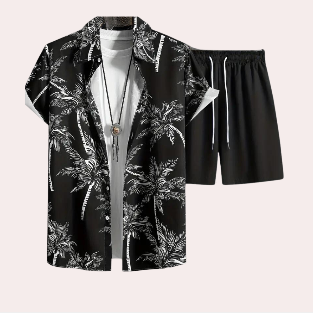 Coligny - Comfortabele heren zomerset met hippe print