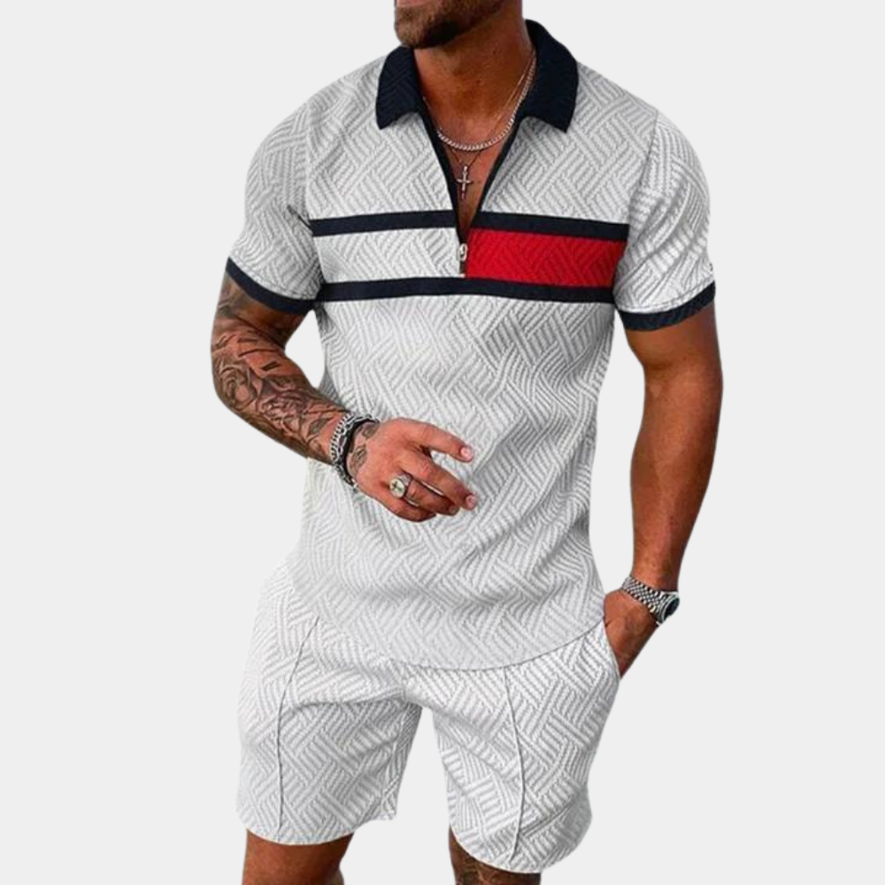 Bautiste - heren zomerset met print