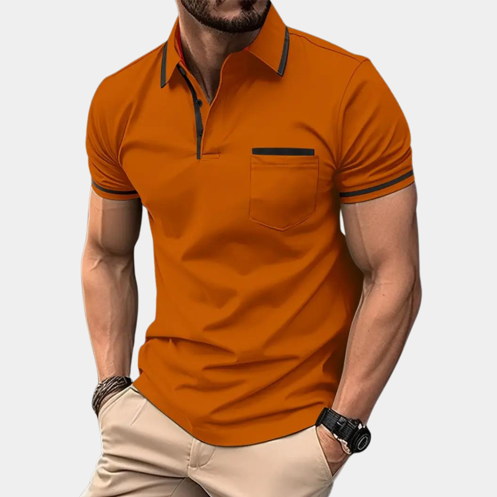Casual oranje heren polo