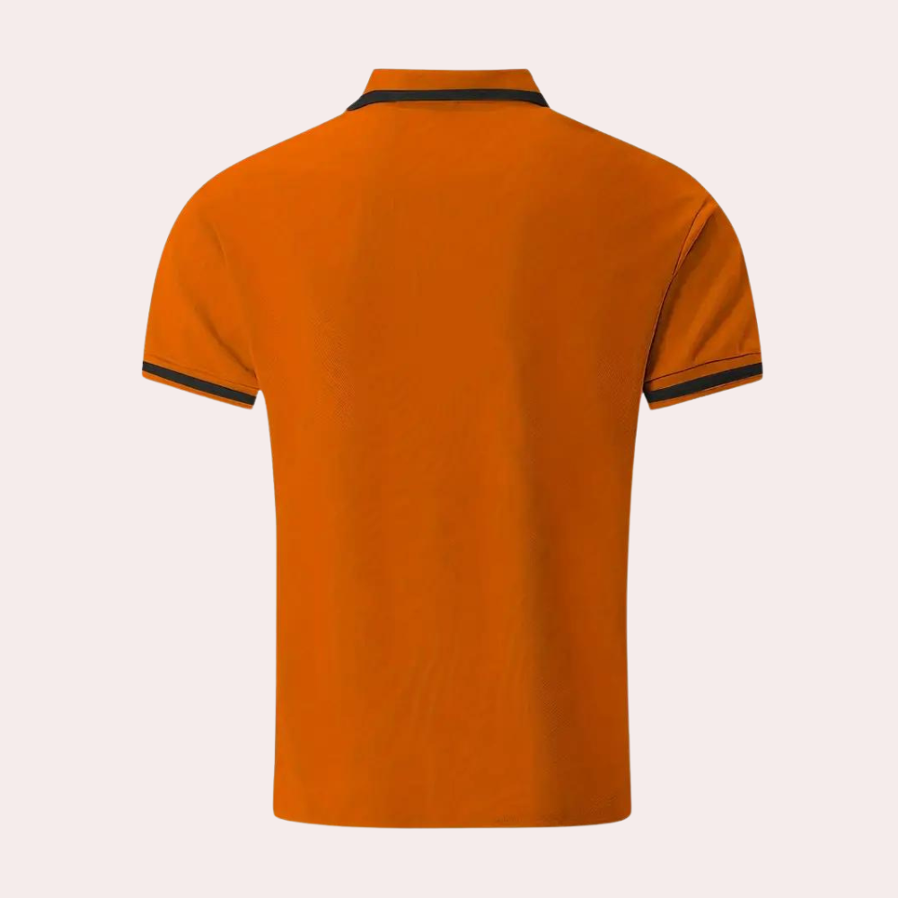 Casual oranje heren polo