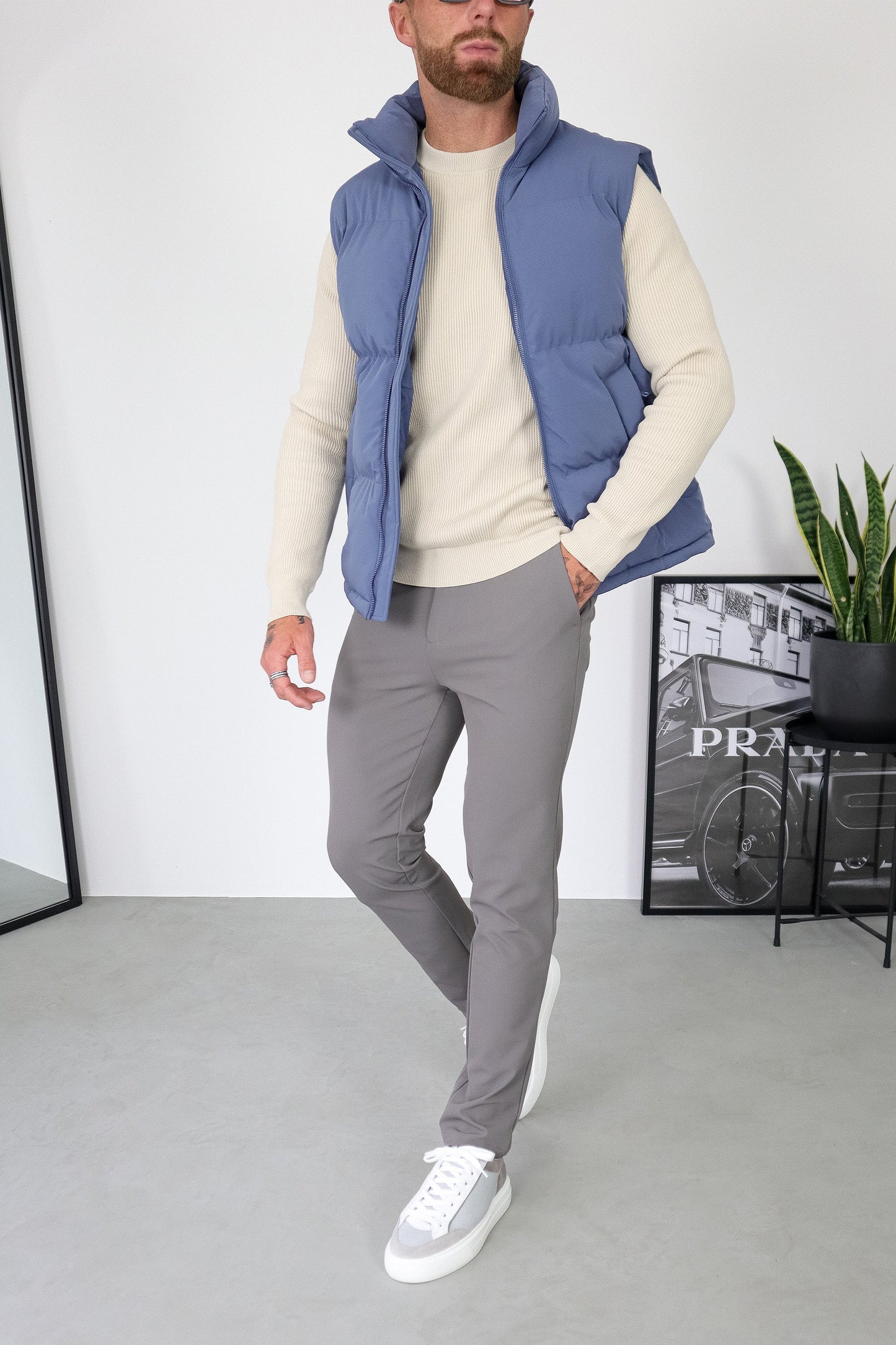 Heren gewatteerde bodywarmer