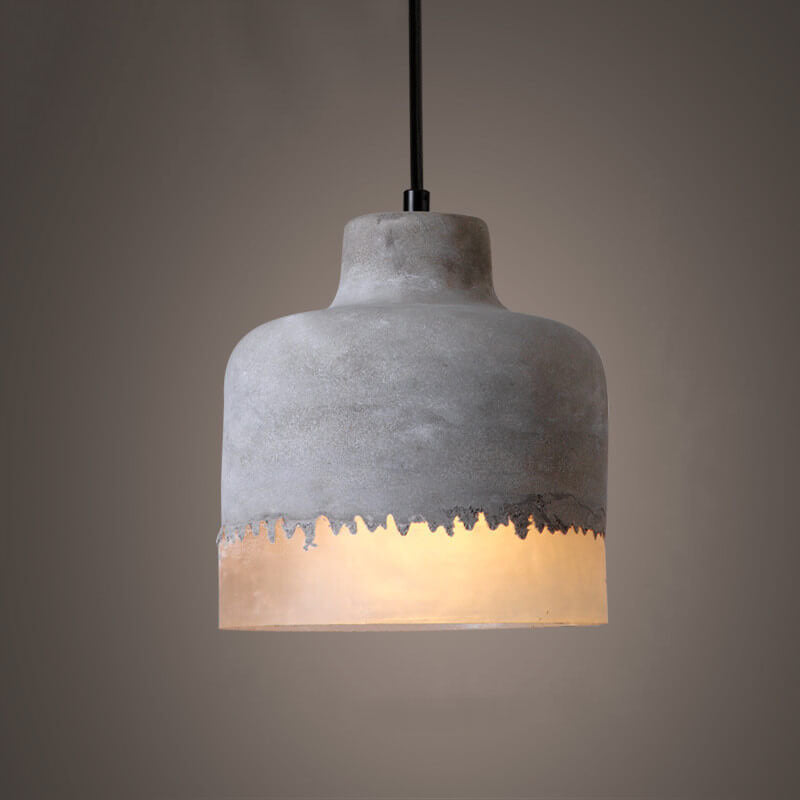 Indro Hanglamp | Industrieel Cement en Metaal, Verstelbare Hoogte