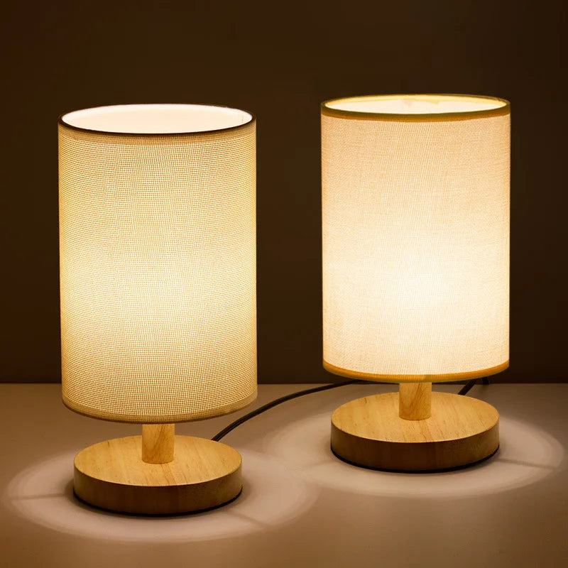 Sento Tafellamp | Organisch Hout & Linnen, Dimbaar, 3 Lichtkleuren