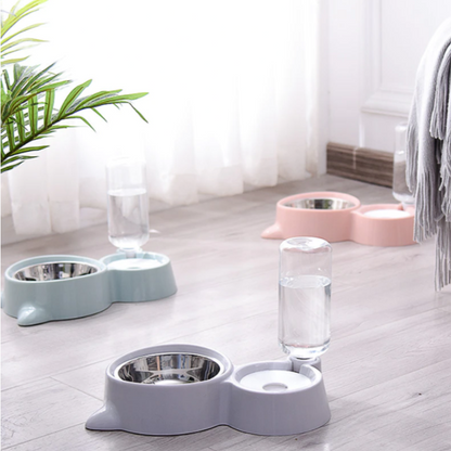 Comfortabele 2-in-1 voerbak voor honden en katten