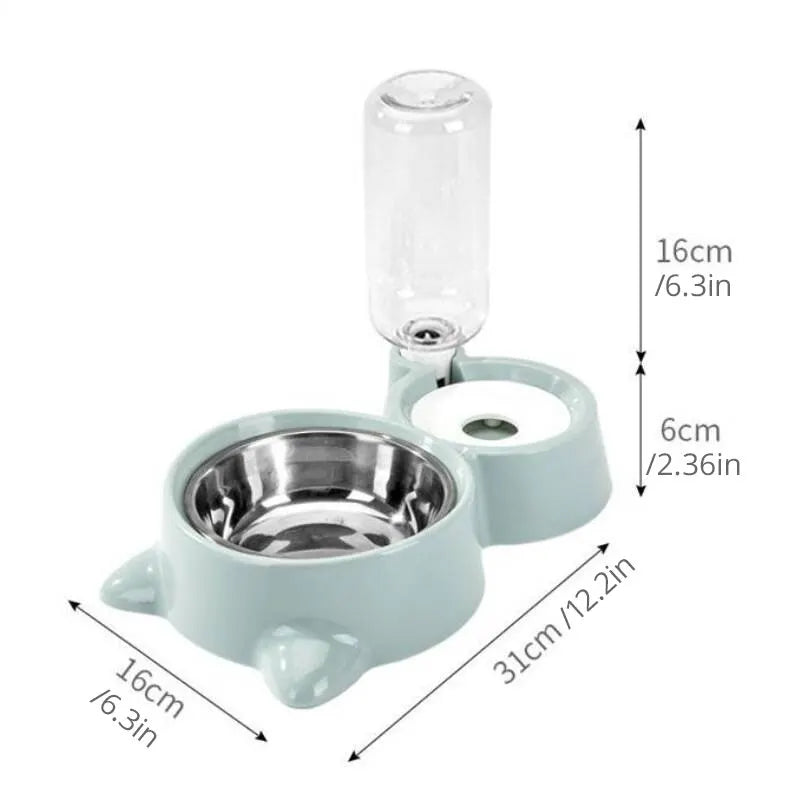 Comfortabele 2-in-1 voerbak voor honden en katten
