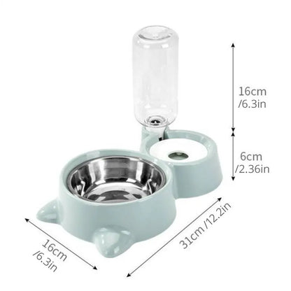 Comfortabele 2-in-1 voerbak voor honden en katten