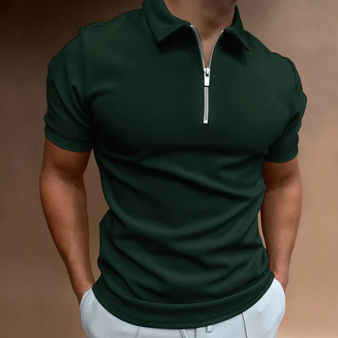 Polo met rits voor heren – casual & comfortabel