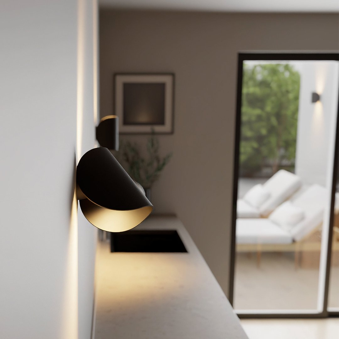 Doro Wandlamp Zwart | Draaibaar, IP65 Waterdicht Aluminium voor Binnen en Buiten