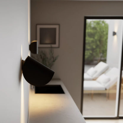 Doro Wandlamp Zwart | Draaibaar, IP65 Waterdicht Aluminium voor Binnen en Buiten