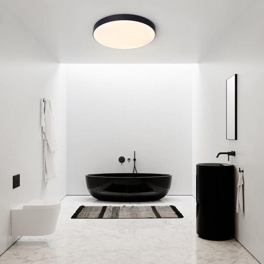 Erda LED Plafondlamp | Modern, Acryl Kap, Zwart, 40/50 cm