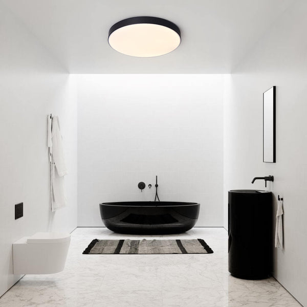 Erda LED Plafondlamp | Modern, Acryl Kap, Zwart, 40/50 cm