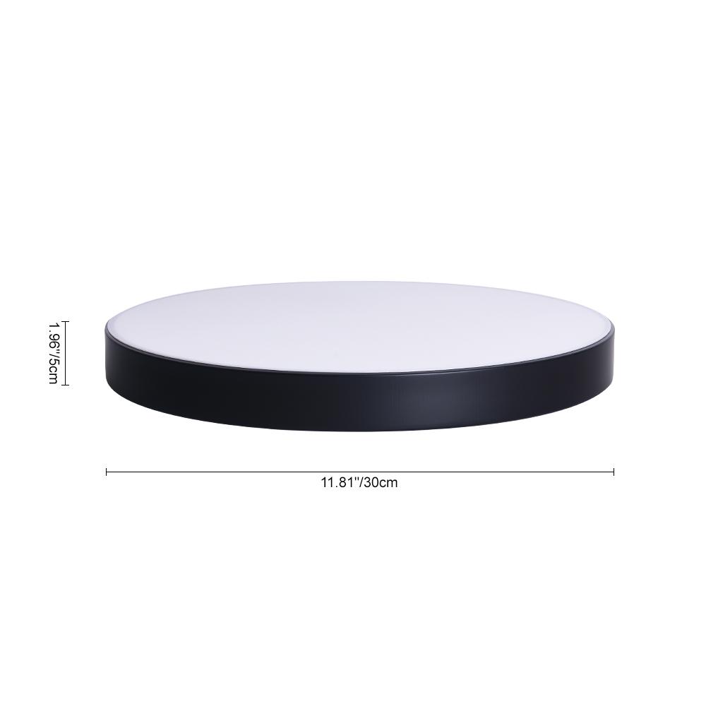 Erda LED Plafondlamp | Modern, Acryl Kap, Zwart, 40/50 cm