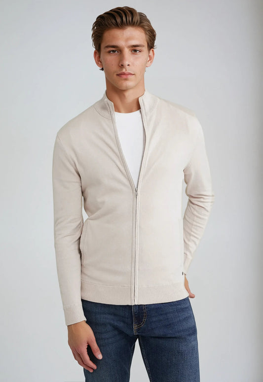 Casual vest voor heren – Beige