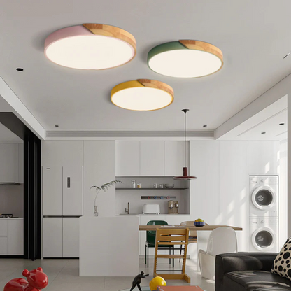 Haro LED Plafondlamp | Scandinavisch Hout & Acryl