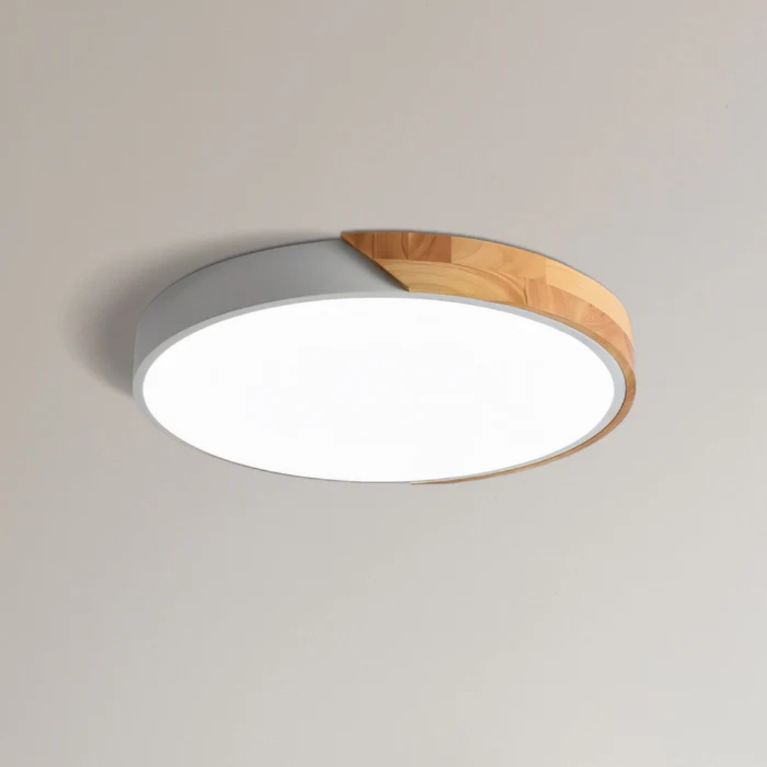 Haro LED Plafondlamp | Scandinavisch Hout & Acryl
