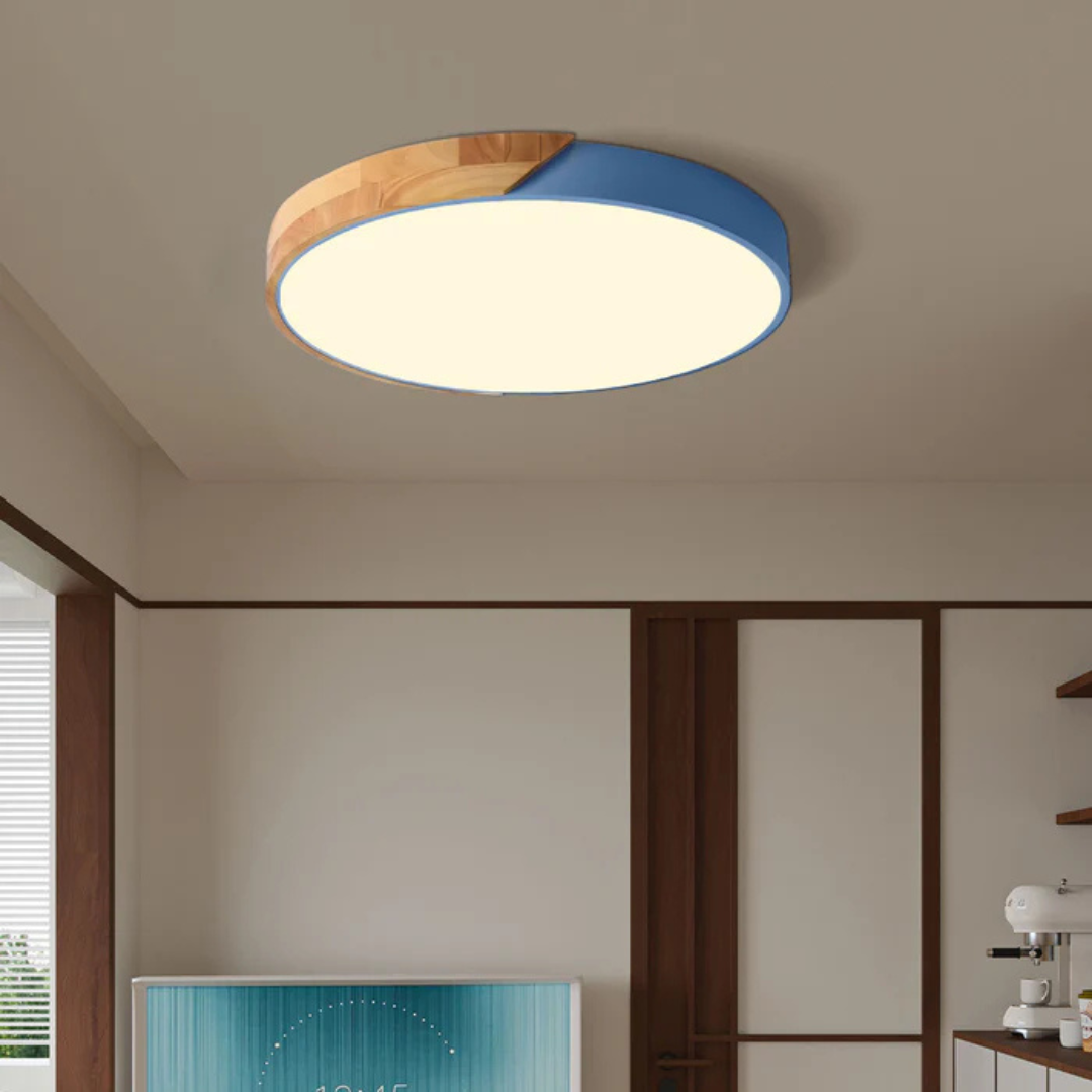 Haro LED Plafondlamp | Scandinavisch Hout & Acryl