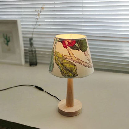 Haro Tafellamp | Modern Hout met Stoffen Kap, E26 Plug-in