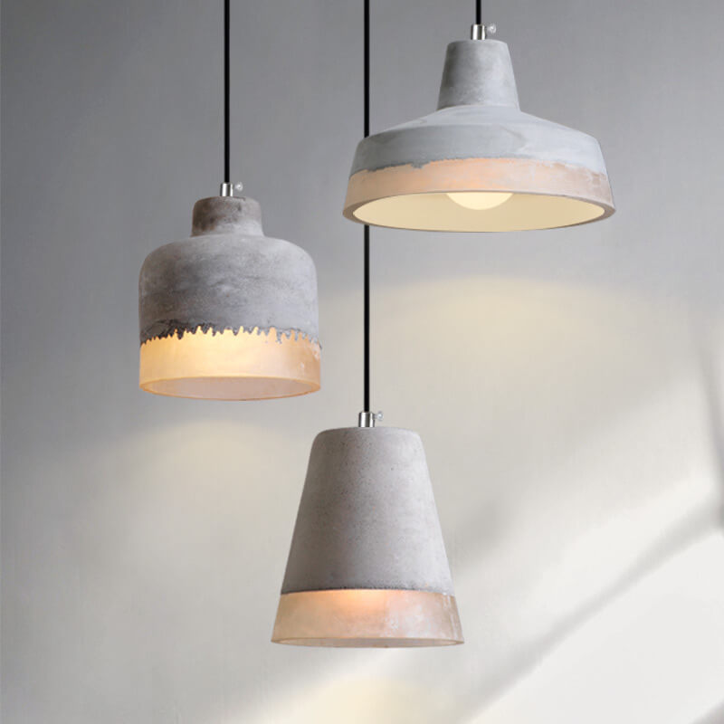 Indro Hanglamp | Industrieel Cement en Metaal, Verstelbare Hoogte