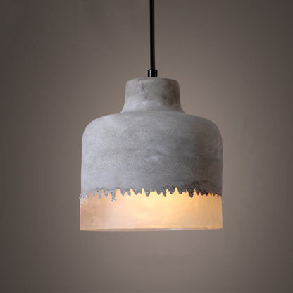 Indro Hanglamp | Industrieel Cement en Metaal, Verstelbare Hoogte