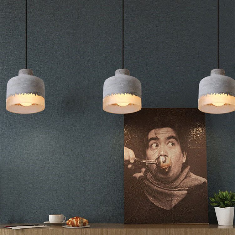 Indro Hanglamp | Industrieel Cement en Metaal, Verstelbare Hoogte