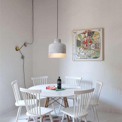 Indro Hanglamp | Industrieel Cement en Metaal, Verstelbare Hoogte