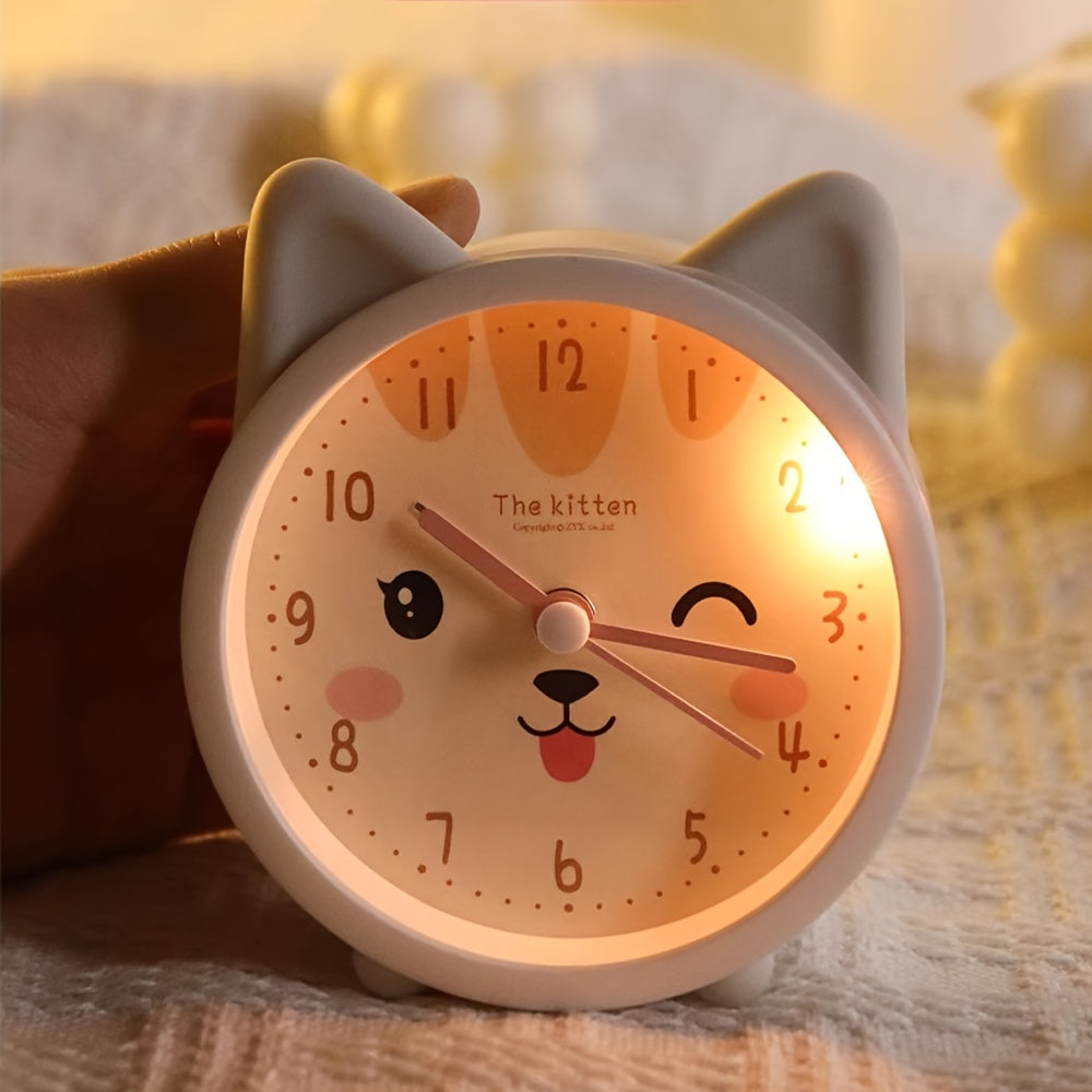 Kido Kinderwekker | Geruisloos met Nachtlampje en Schattig Konijnenontwerp