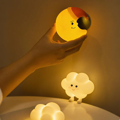 Kido Nachtlampje | Oplaadbaar, Warm Wit Licht voor Kinderkamer en Slaapkamer