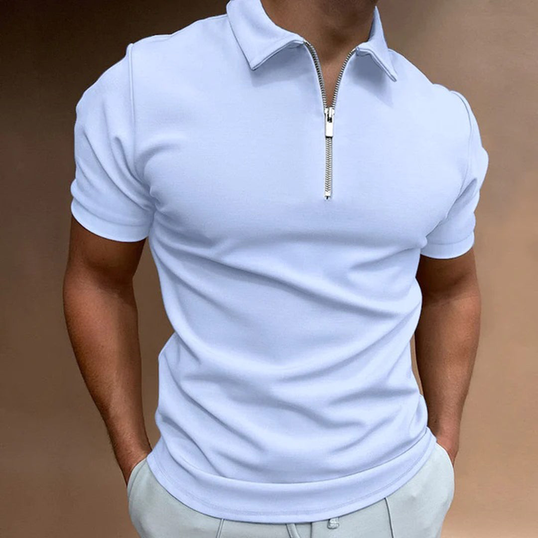 Polo met rits voor heren – casual & comfortabel
