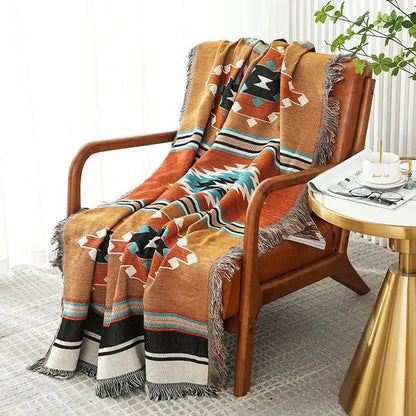 Liora Gooi Deken | Jacquard Geweven, Katoen-Polyester, Kleurrijk, Warm