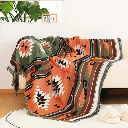 Liora Gooi Deken | Jacquard Geweven, Katoen-Polyester, Kleurrijk, Warm