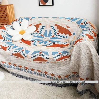Liora Gooi Deken | Jacquard Geweven, Katoen-Polyester, Kleurrijk, Warm
