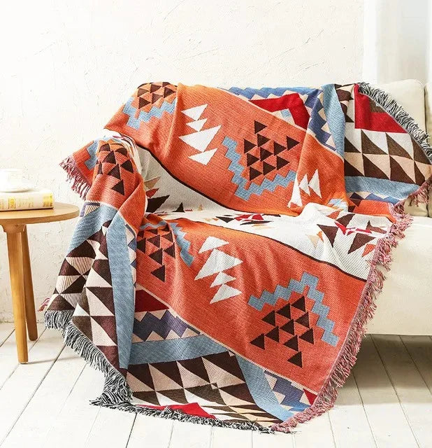 Liora Gooi Deken | Jacquard Geweven, Katoen-Polyester, Kleurrijk, Warm