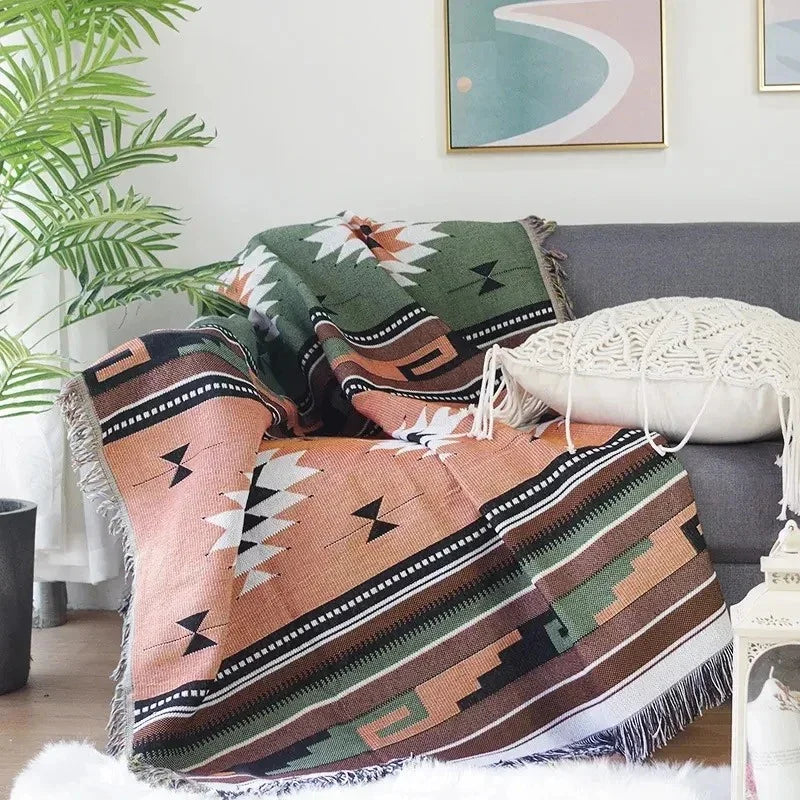 Liora Gooi Deken | Jacquard Geweven, Katoen-Polyester, Kleurrijk, Warm