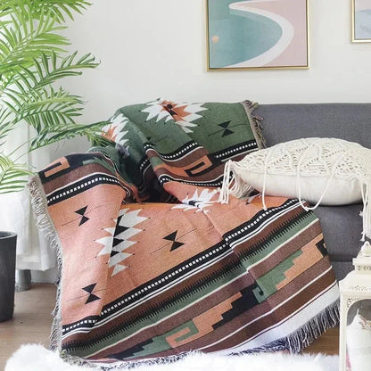 Liora Gooi Deken | Jacquard Geweven, Katoen-Polyester, Kleurrijk, Warm