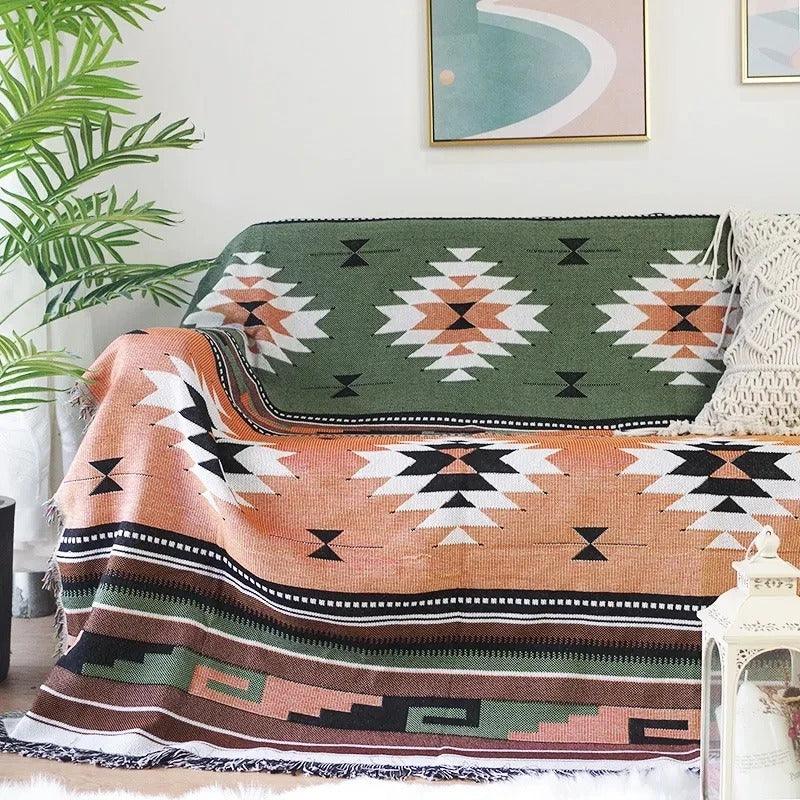 Liora Gooi Deken | Jacquard Geweven, Katoen-Polyester, Kleurrijk, Warm