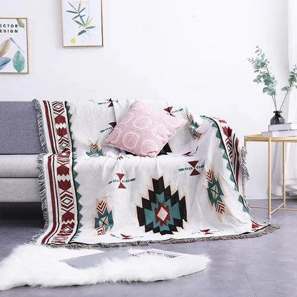 Liora Gooi Deken | Jacquard Geweven, Katoen-Polyester, Kleurrijk, Warm