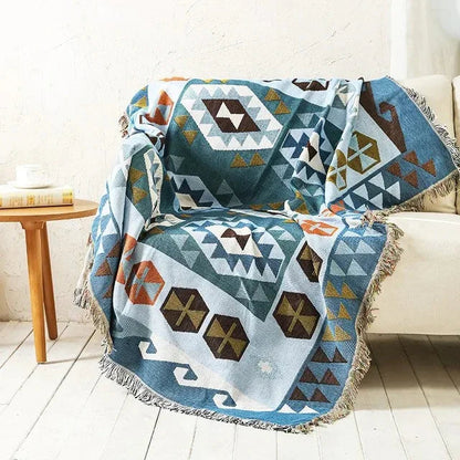 Liora Gooi Deken | Jacquard Geweven, Katoen-Polyester, Kleurrijk, Warm