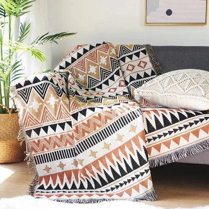 Liora Gooi Deken | Jacquard Geweven, Katoen-Polyester, Kleurrijk, Warm