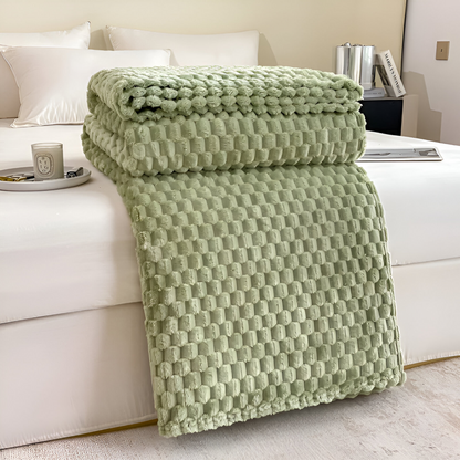 Liora Pluche Fleece Deken | Warmtevasthoudend Polyester, Geometrisch Design