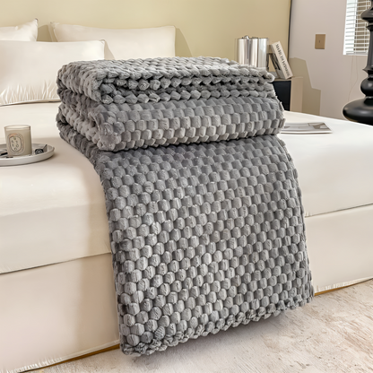 Liora Pluche Fleece Deken | Warmtevasthoudend Polyester, Geometrisch Design