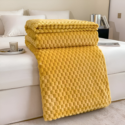 Liora Pluche Fleece Deken | Warmtevasthoudend Polyester, Geometrisch Design