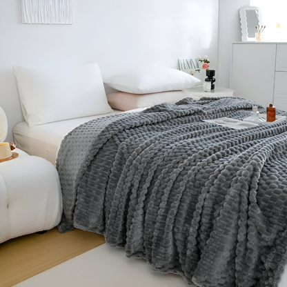 Liora Pluche Fleece Deken | Warmtevasthoudend Polyester, Geometrisch Design