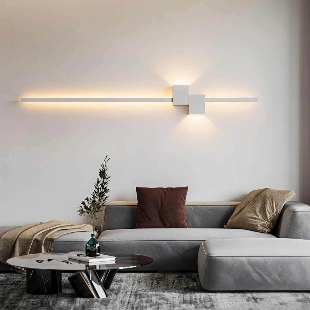 Liora Wandlamp Zwart | Minimalistisch Aluminium, Warm Wit Licht