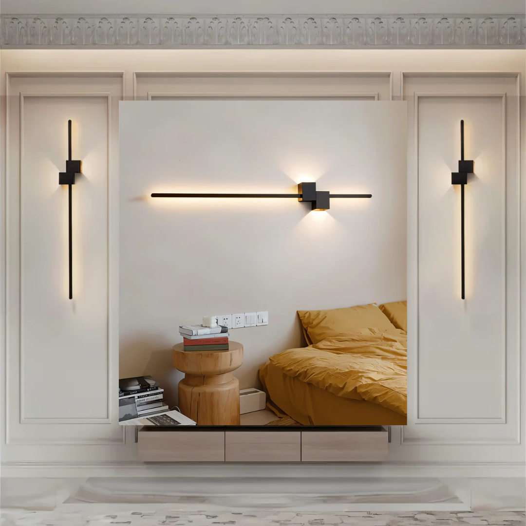 Liora Wandlamp Zwart | Minimalistisch Aluminium, Warm Wit Licht