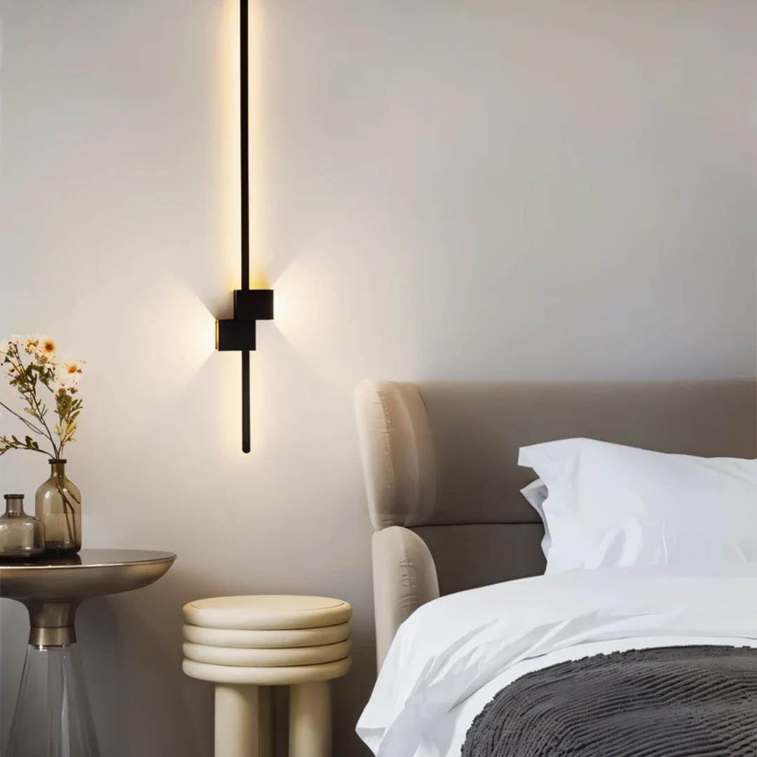 Liora Wandlamp Zwart | Minimalistisch Aluminium, Warm Wit Licht