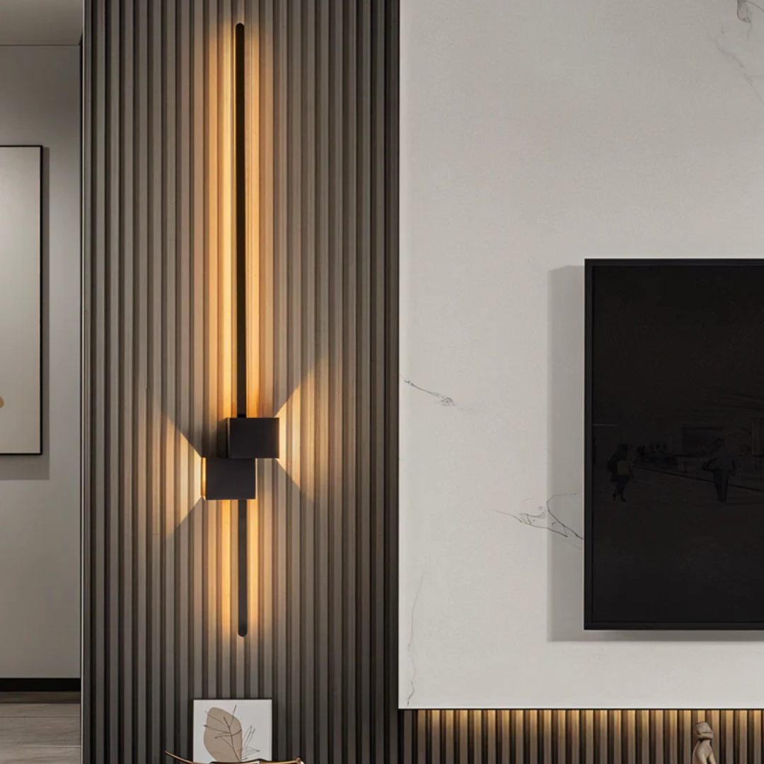 Liora Wandlamp Zwart | Minimalistisch Aluminium, Warm Wit Licht