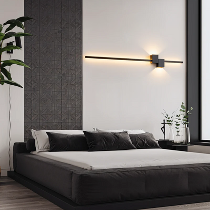 Liora Wandlamp Zwart | Minimalistisch Aluminium, Warm Wit Licht