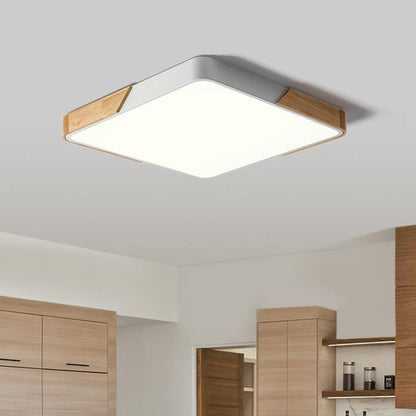 Löla LED Plafondlamp | Dimbaar, Hout & Acryl Diffuser