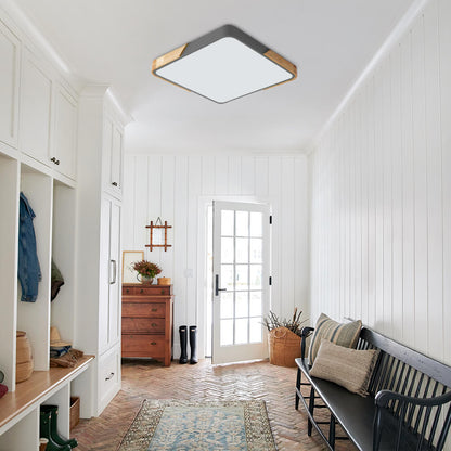 Löla LED Plafondlamp | Dimbaar, Hout & Acryl Diffuser