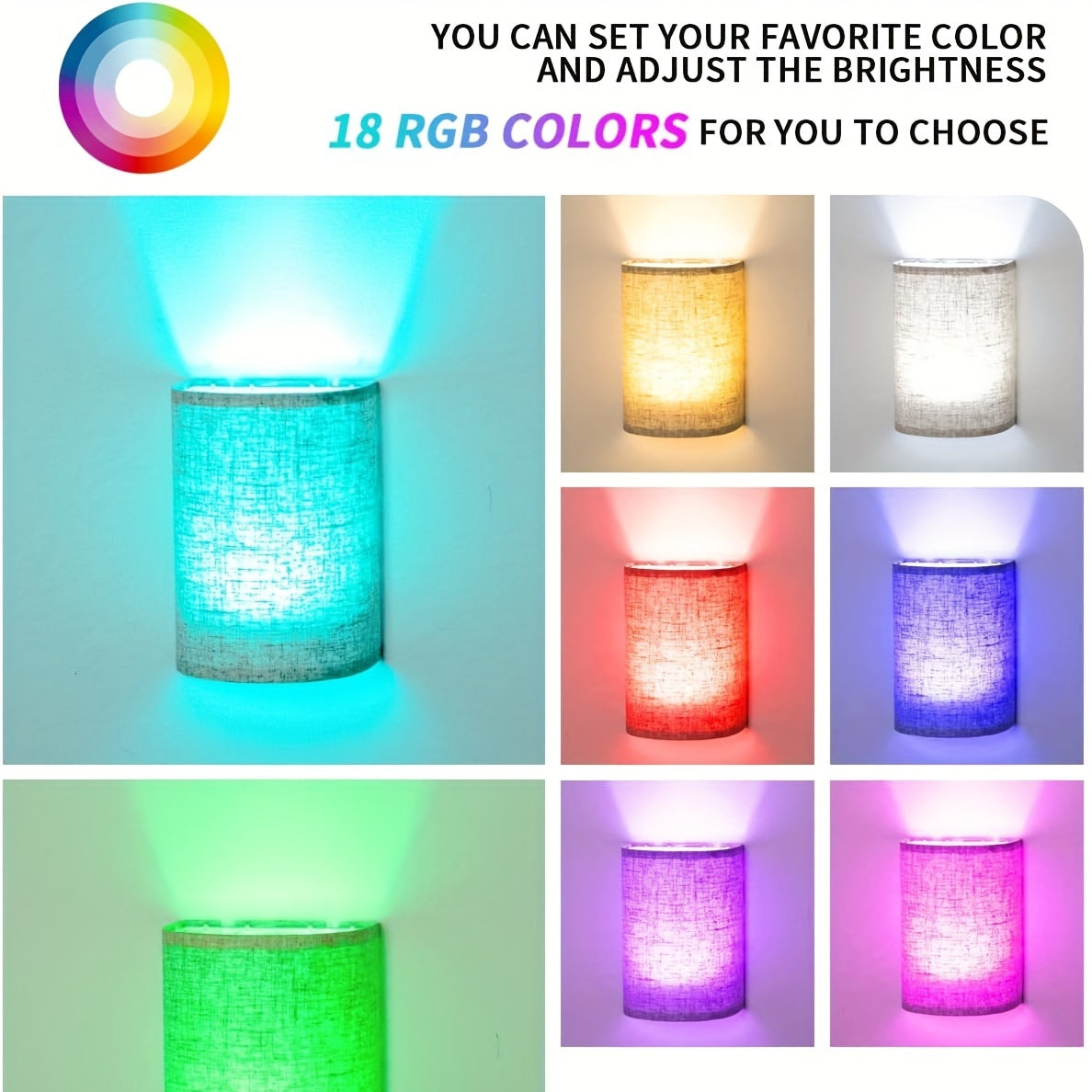 Lumo Organische Wandlampen | Draadloos, 16 RGB Kleuren, Afstandsbediening, 2-Pack
